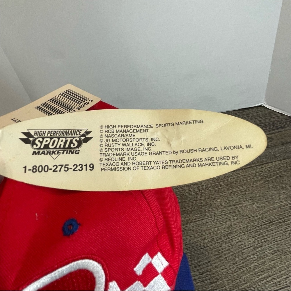 NASCAR Red Hat with Logo Patch. Dale Jarrett. NWT. Cap. Race Day Apparel. - Picture 8 of 12